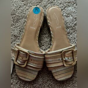 Joie Multicolor Striped Sandals with Buckle